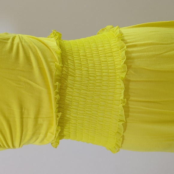 Twin-Set Sunshine Yellow Ruffled Midi Dress - Picture 10 of 16